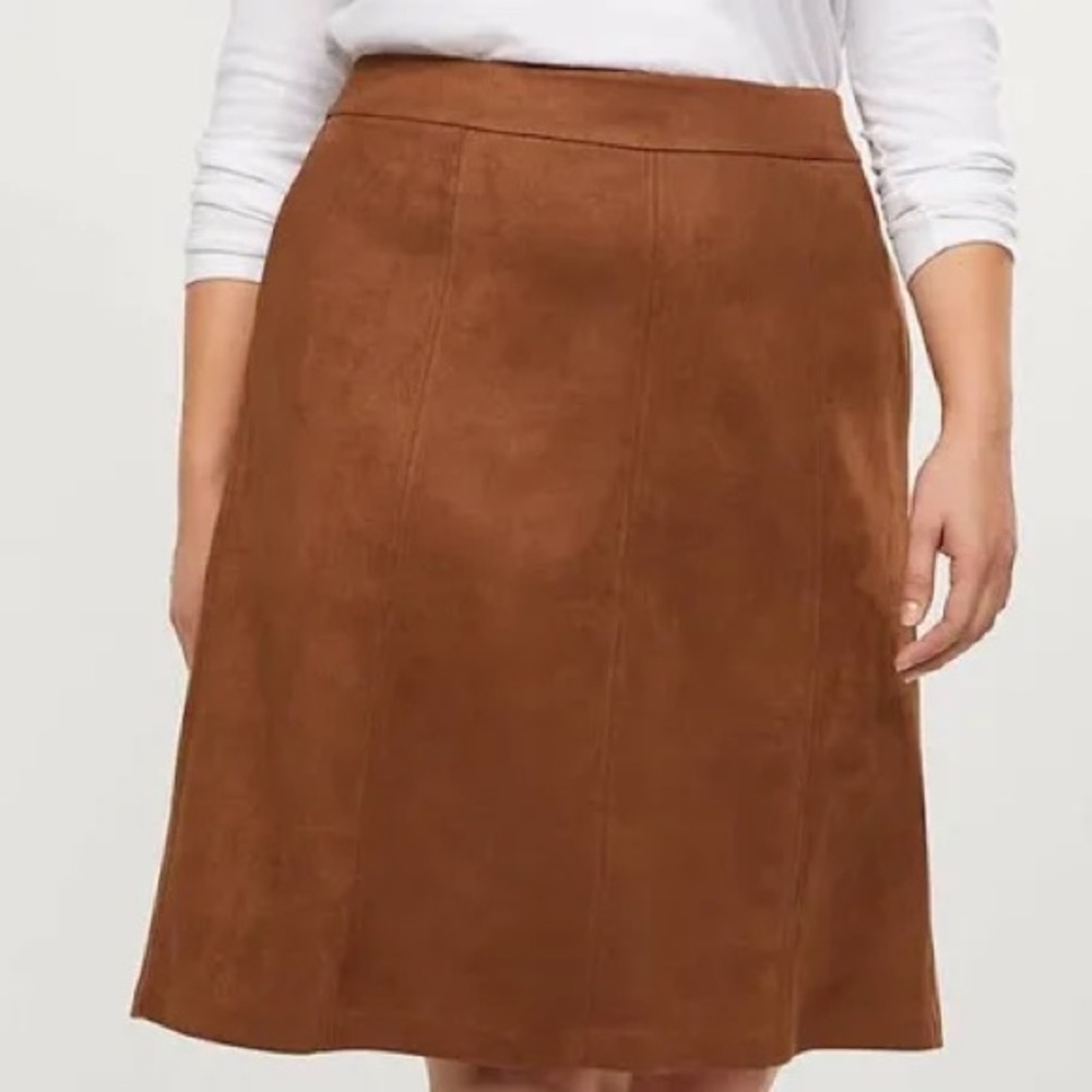 Lane Bryant faux suede Tan Pencil Skirt